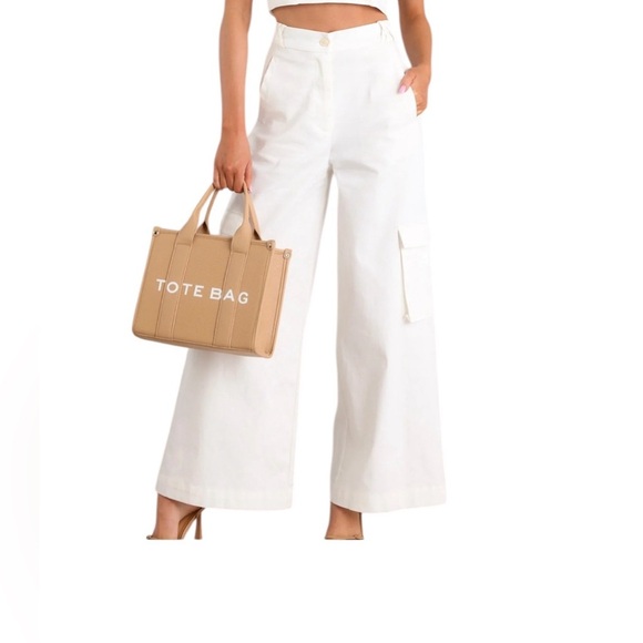 MINKPINK NWOT M “Lottie” ultra wide leg cargo flare! - Picture 2 of 14